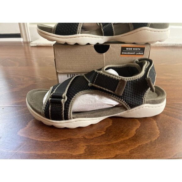Clarks Women's Amanda Stroll Flat Sandal Black Outdoor Open Toe NEW 5 M - Picture 6 of 8